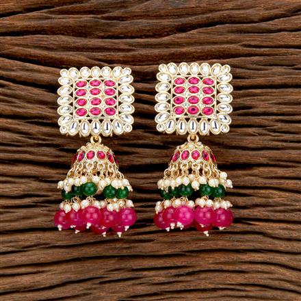 Indo Western Beads Earring With Gold Plating