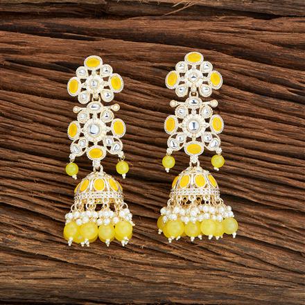 Indo Western Beads Earring With Gold Plating