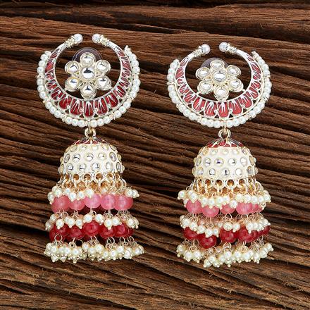 Indo Western Meenakari Earring With Gold Plating