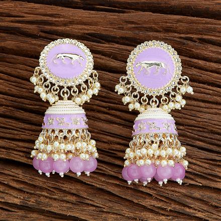 Indo Western Beads Earring With Gold Plating