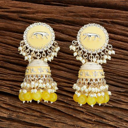 Indo Western Beads Earring With Gold Plating