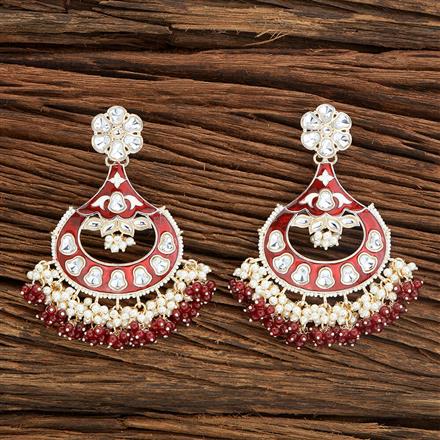Indo Western Meenakari Earring With Gold Plating