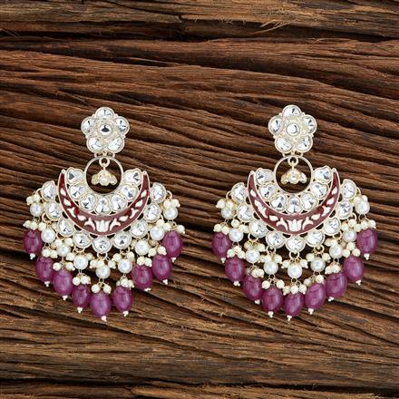 Indo Western Meenakari Earring With Gold Plating