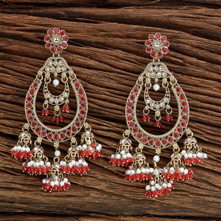Indo Western Classic Earring With Mehndi Plating