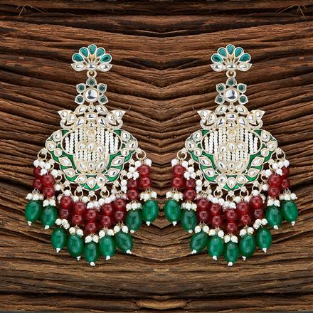 Indo Western Beads Earring With Gold Plating