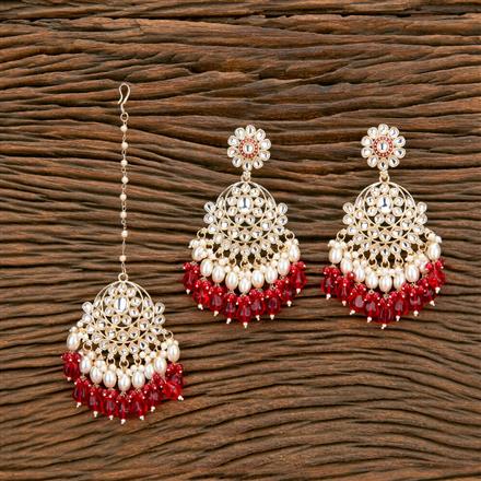 Indo Western Meenakari Earring Tikka With Gold Plating