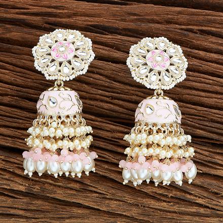 Indo Western Pearl Earring With Gold Plating