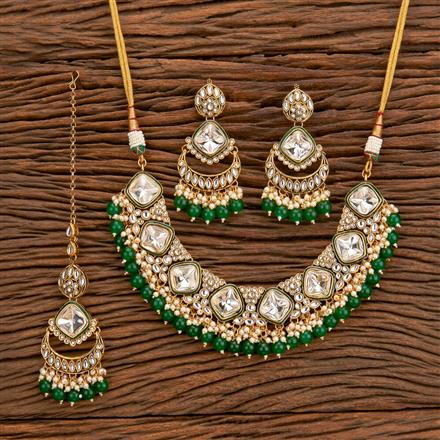 Indo Western Pearl Necklace With Gold Plating