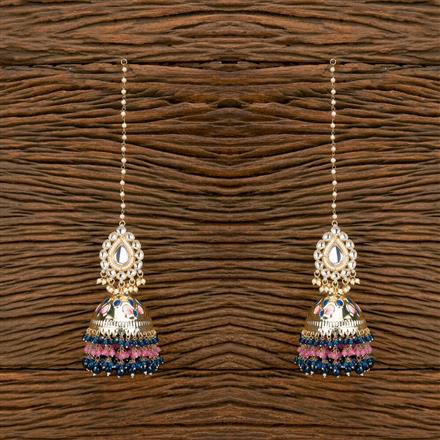 Indo Western Beads Earring With Gold Plating