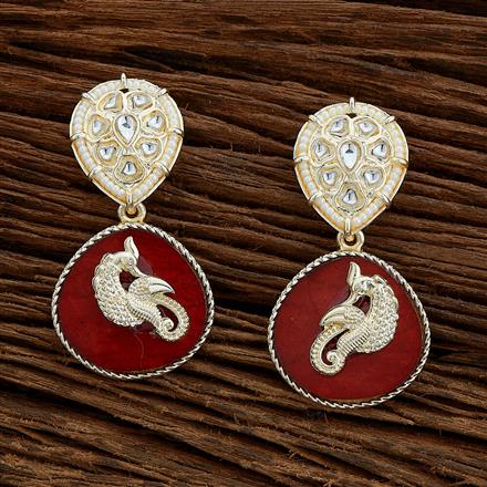 Indo Western Peacock Earring With Gold Plating