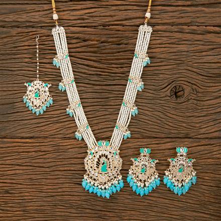 Indo Western Peacock Necklace With Gold Plating