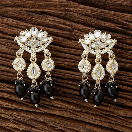 Indo Western Beads Earring With Gold Plating