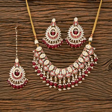 Indo Western Kundan Necklace With Gold Plating