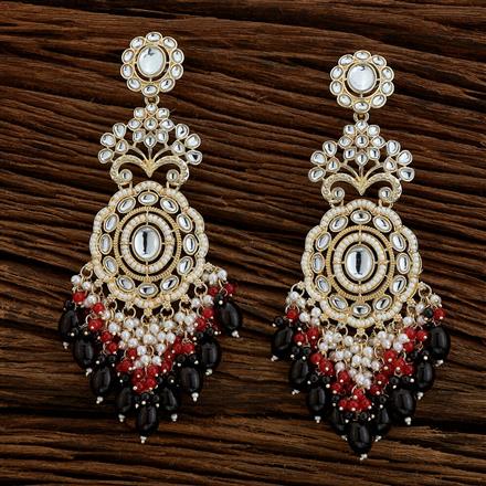 Indo Western Beads Earring With Gold Plating