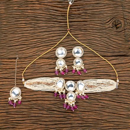 Indo Western Choker Necklace With Gold Plating