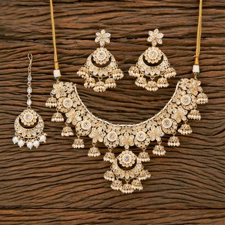 Indo Western Moti Necklace With Gold Plating