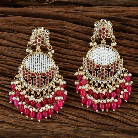 Indo Western Beads Earring With Gold Plating