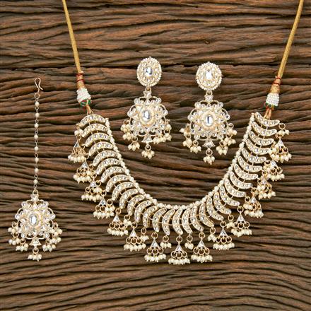 Indo Western Moti Necklace With Gold Plating