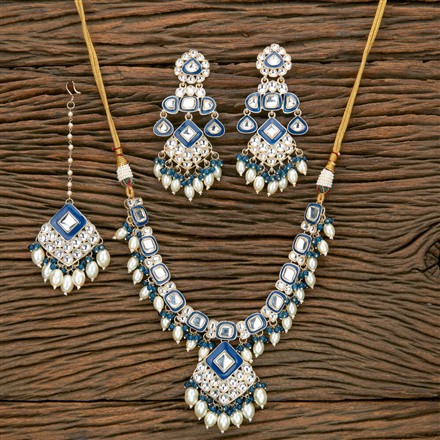 Indo Western Meenakari Necklace With Gold Plating