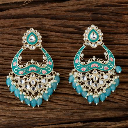 Indo Western Meenakari Earring With Gold Plating