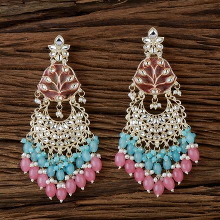 Indo Western Meenakari Earring With Gold Plating
