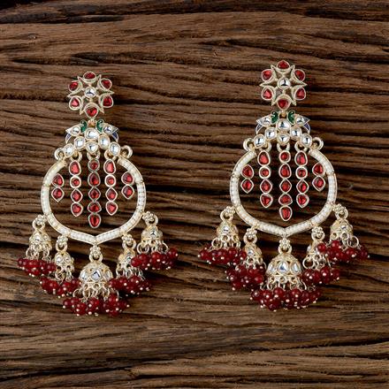 Indo Western Peacock Earring With Gold Plating