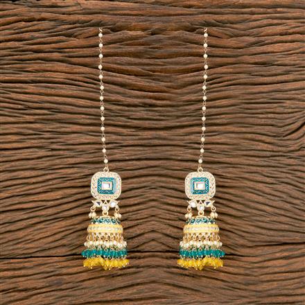 Indo Western Meenakari Earring With Gold Plating