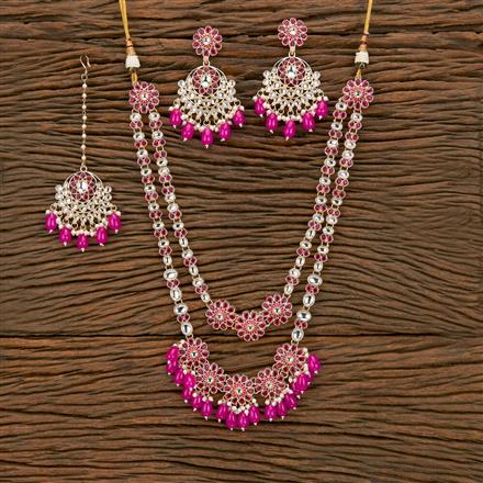 Indo Western Long Necklace With Gold Plating