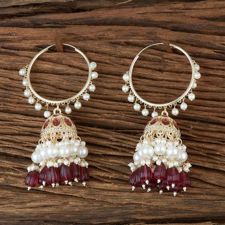 Indo Western Beads Earring With Gold Plating