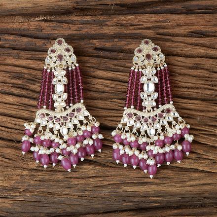 Indo Western Beads Earring With Gold Plating