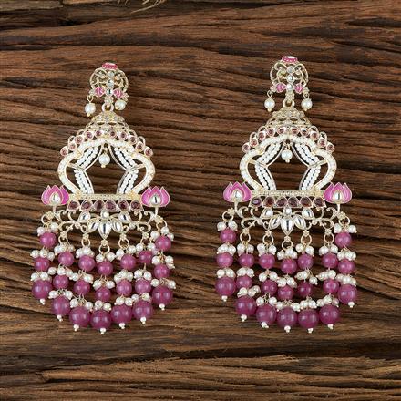 Indo Western Meenakari Earring With Gold Plating