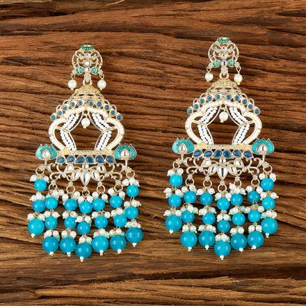 Indo Western Meenakari Earring With Gold Plating