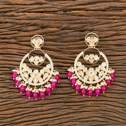 Indo Western Beads Earring With Gold Plating