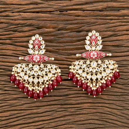 Indo Western Beads Earring With Gold Plating