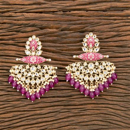 Indo Western Beads Earring With Gold Plating