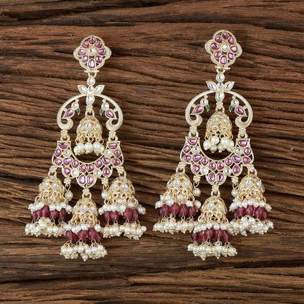 Indo Western Long Earring With Gold Plating