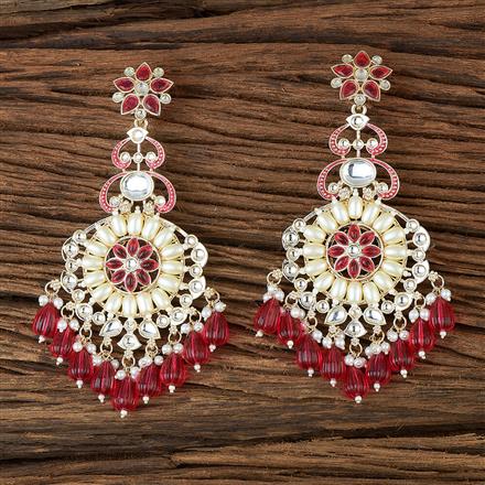 Indo Western Beads Earring With Gold Plating