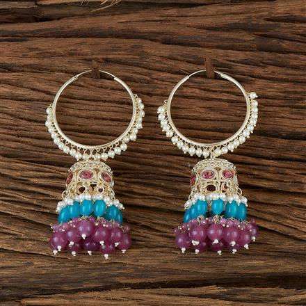 Indo Western Beads Earring With Gold Plating