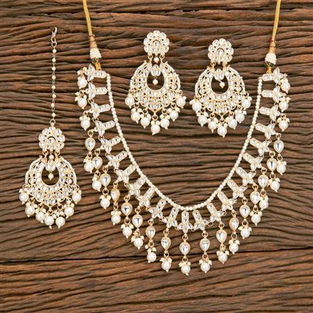 Indo Western Pearl Necklace With Gold Plating