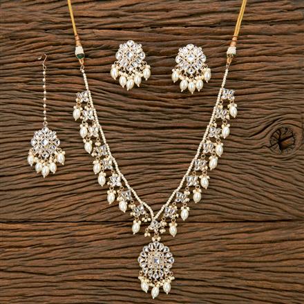 Indo Western Moti Necklace With Gold Plating