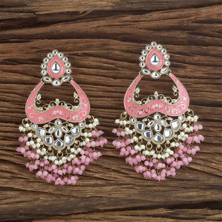 Indo Western Classic Earring With Mehndi Plating