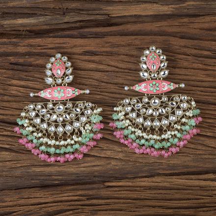Indo Western Classic Earring With Mehndi Plating