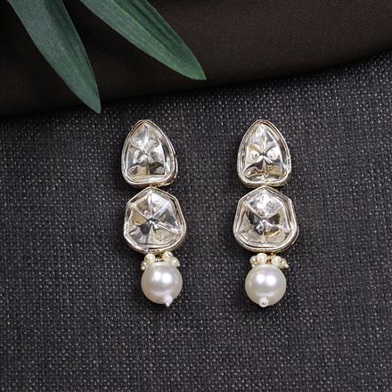 Indo Western Pearl Earring With Gold Plating