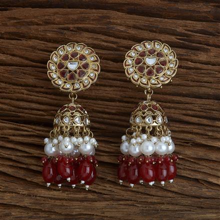 Indo Western Jhumki With Mehndi Plating