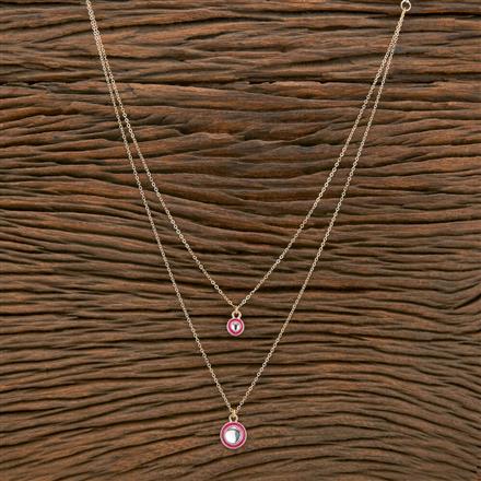 Indo Western Meenakari Chain Pendant With Gold Plating