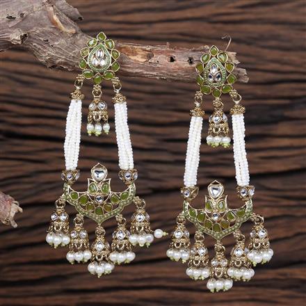 Indo Western Jhumki With Mehndi Plating