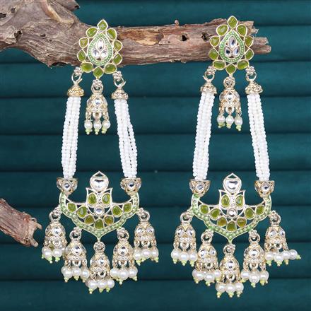 Indo Western Meenakari Earring With Gold Plating