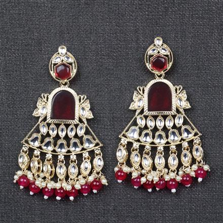 Indo Western Beads Earring With Gold Plating