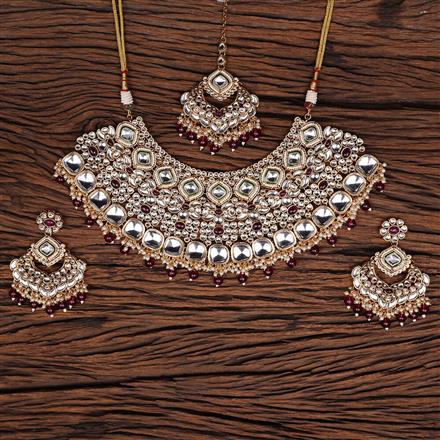 Indo Western Pearl Necklace With Gold Plating