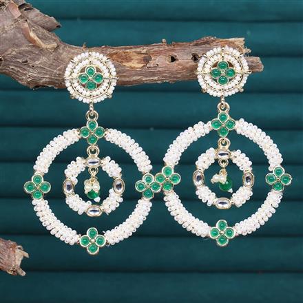 Indo Western Pearl Earring With Gold Plating